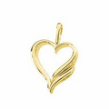 14K Yellow Heart Pendant